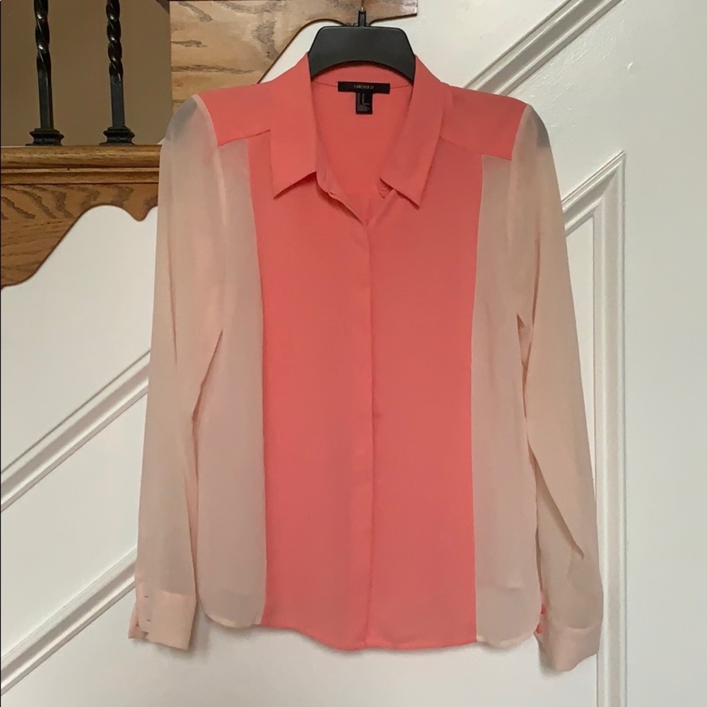 Forever 21 long sleeve button up shirt.